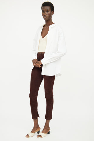 The Row Brown Suede Legging