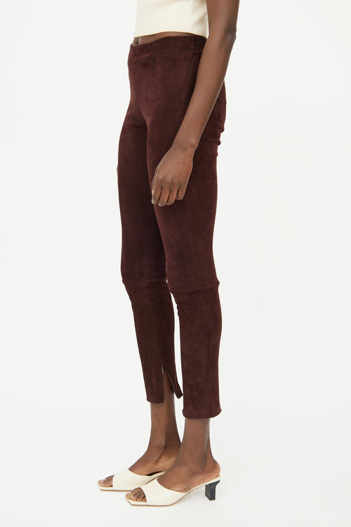 The Row Brown Suede Legging