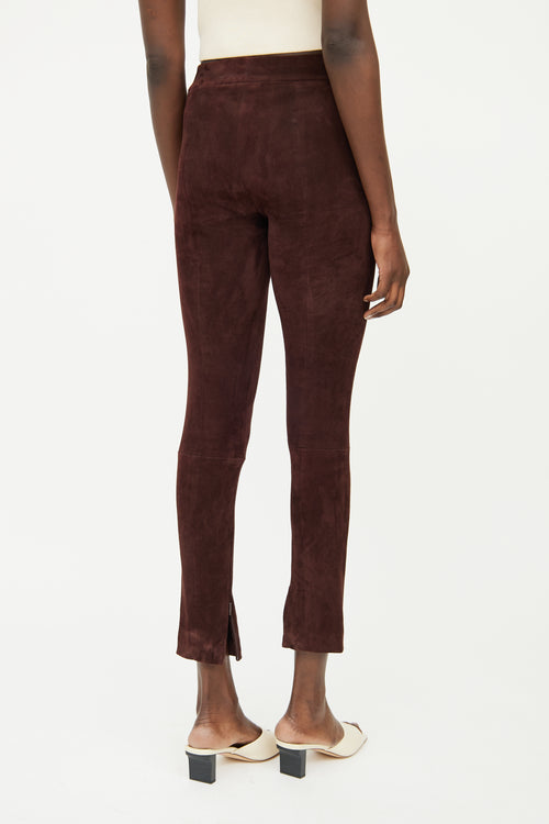 The Row Brown Suede Legging