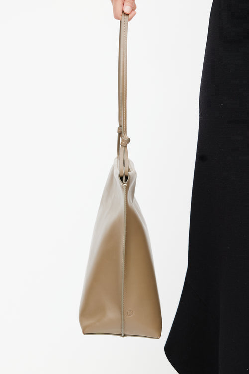 The Row Brown Leather Wander Shoulder Bag