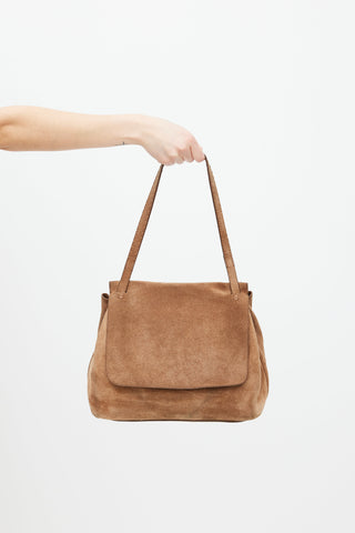 The Row Brown Sidekick Suede Bag