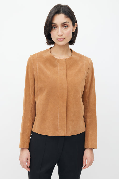 The Row Brown Suede Spiketon Jacket