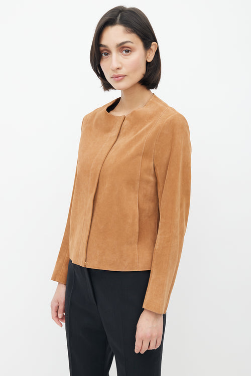 The Row Brown Suede Spiketon Jacket