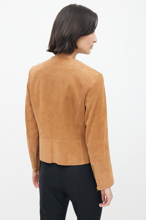 The Row Brown Suede Spiketon Jacket