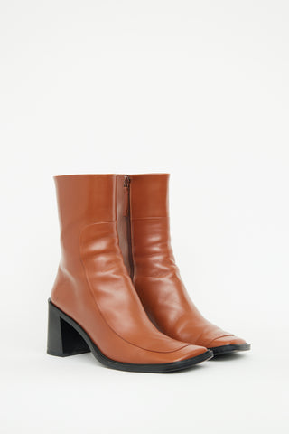 The Row Dark Cuir Patch Boot