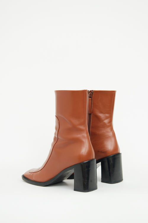 The Row Dark Cuir Patch Boot