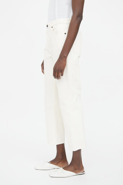 The Row Cream Tapered Jeans