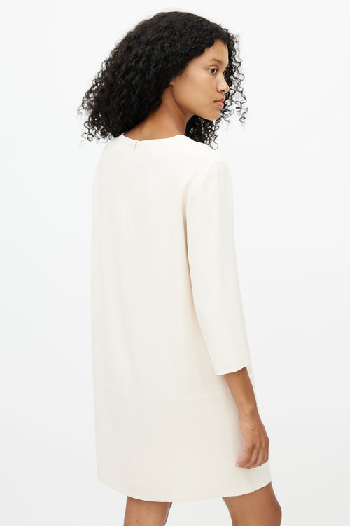 The Row Cream Long Sleeve Dress