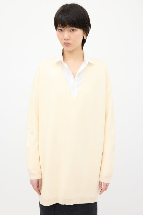 The Row Cream Miru Oversized Sweater