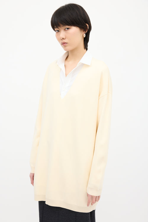 The Row Cream Miru Oversized Sweater