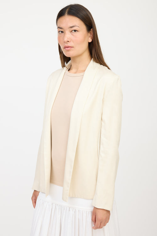 The Row Beige Silk Blazer