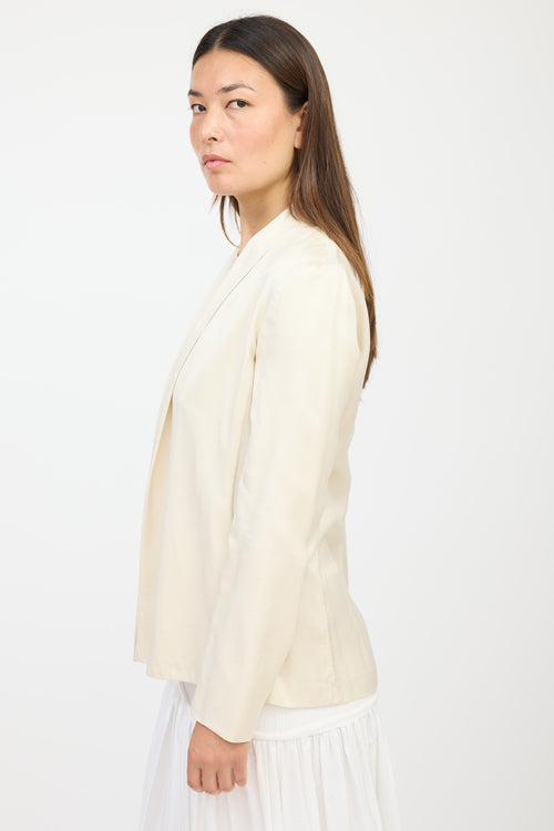 The Row Beige Silk Blazer