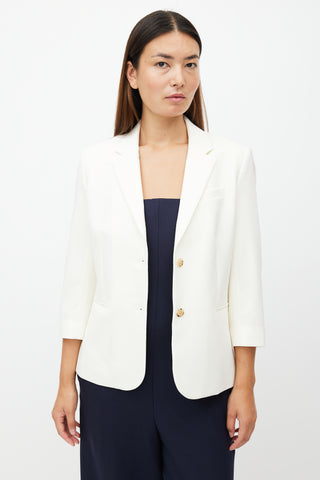 The Row Cream Wool Blazer