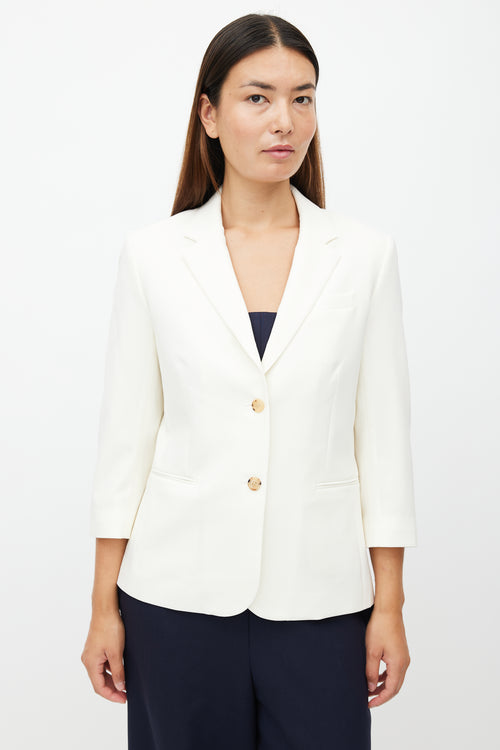 The Row Cream Wool Blazer