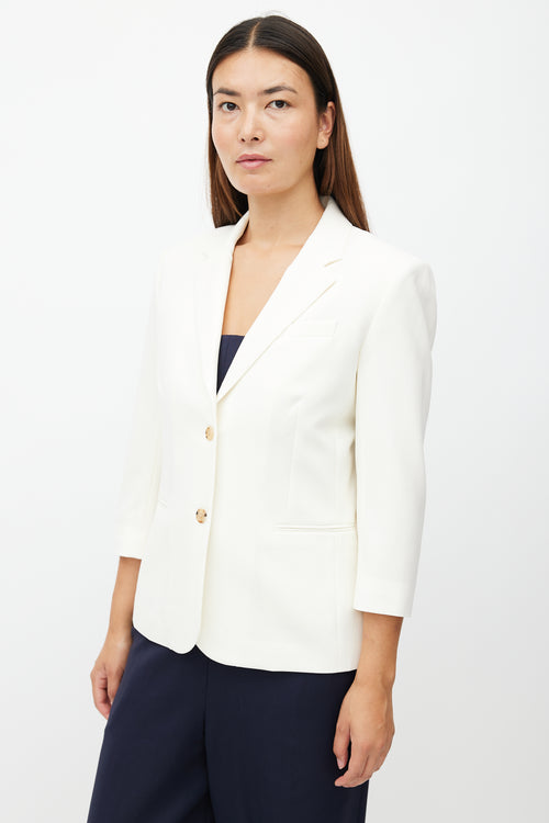 The Row Cream Wool Blazer