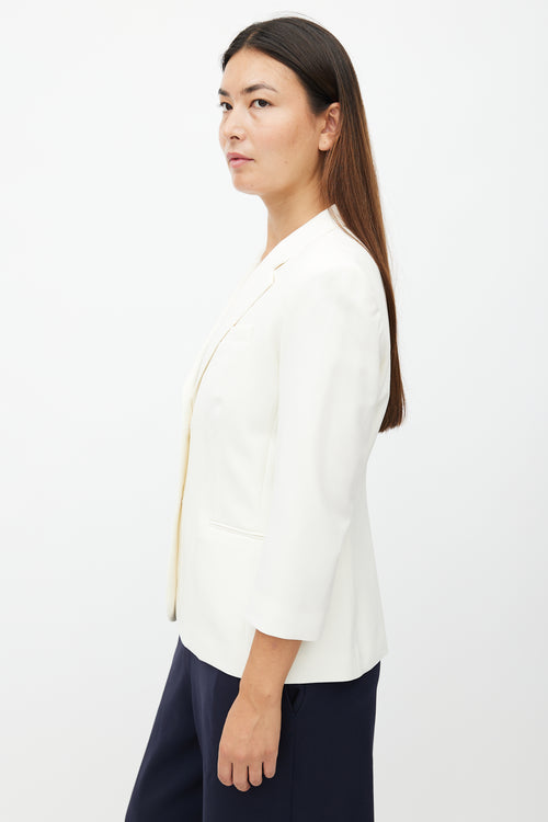 The Row Cream Wool Blazer