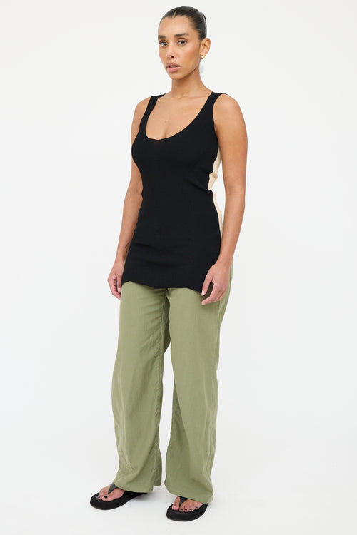 The Row Green Wide Leg Trouser