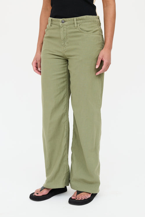 The Row Green Wide Leg Trouser