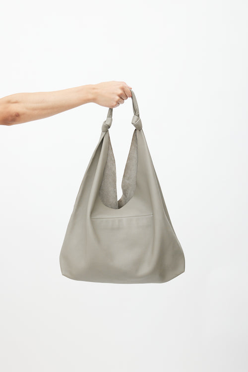 The Row Grey Bindle Knot Leather Bag