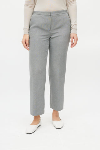 The Row Grey Cropped Slim Trouser