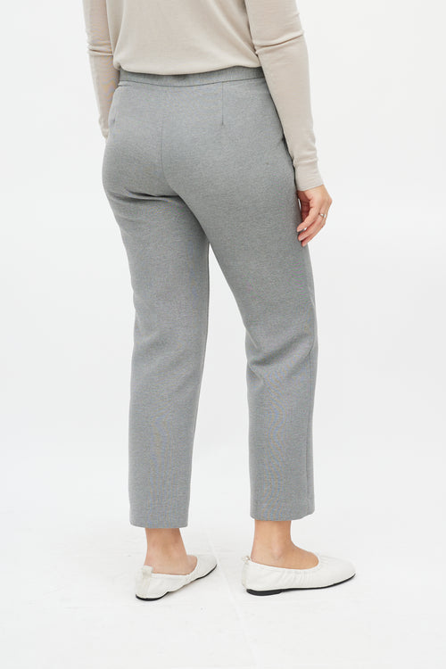 The Row Grey Cropped Slim Trouser