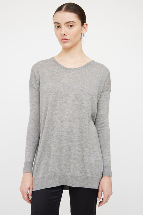 The Row Grey Loose Fit Knit Sweater