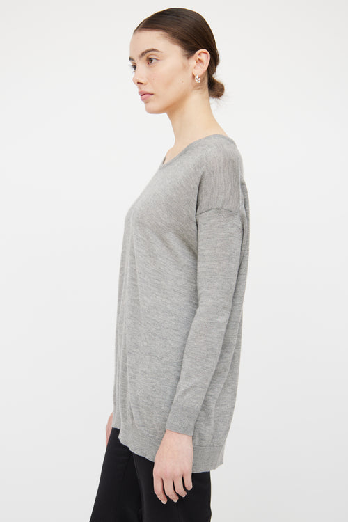 The Row Grey Loose Fit Knit Sweater