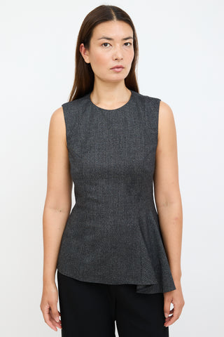 Wool 
Silk Peplum Blouse