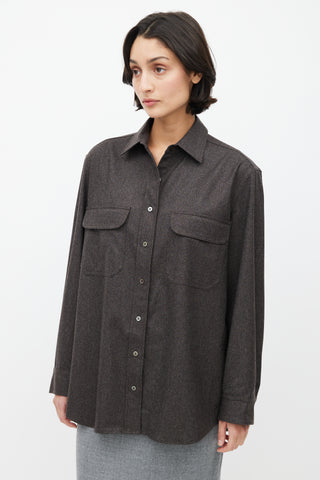 The Row Grey Wool Shirt