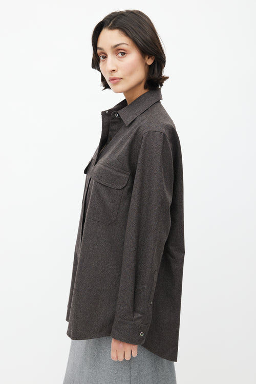 The Row Grey Wool Shirt