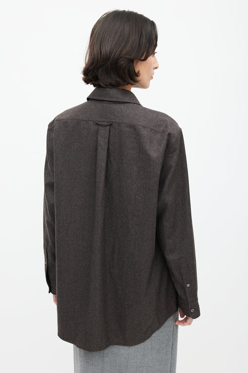 The Row Grey Wool Shirt