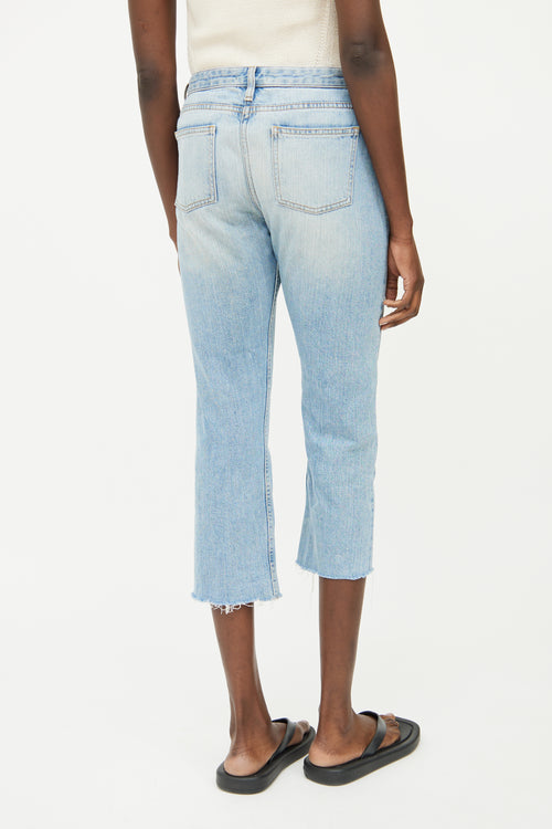 The Row Light Wash Raw Hem Jeans