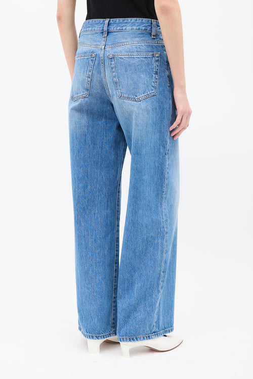 The Row Medium Wash Eglitta Wide Leg Jeans