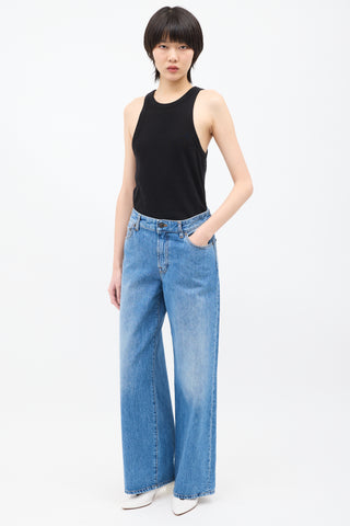 The Row Medium Wash Eglitta Wide Leg Jeans