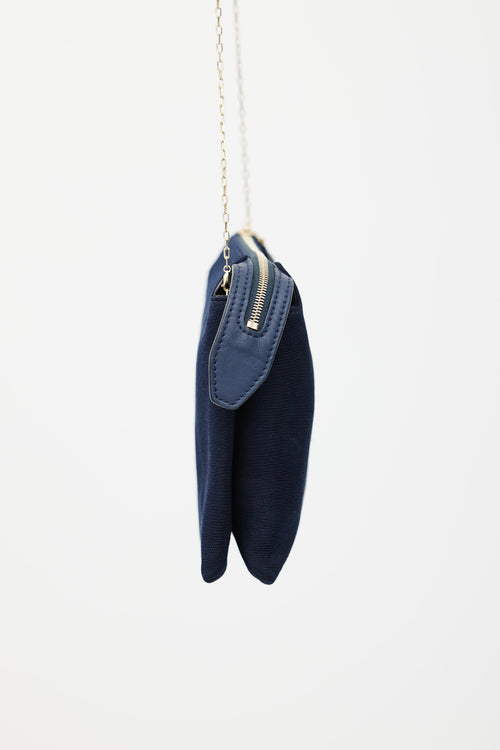 The Row Navy 
Gold Nu Twin Woven Bag