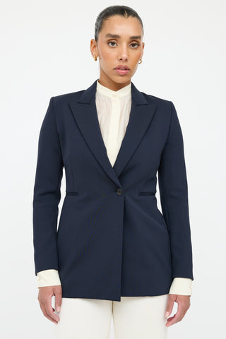 The Row Navy Single Button Blazer