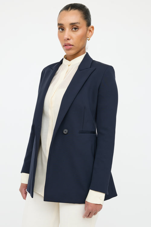 The Row Navy Single Button Blazer