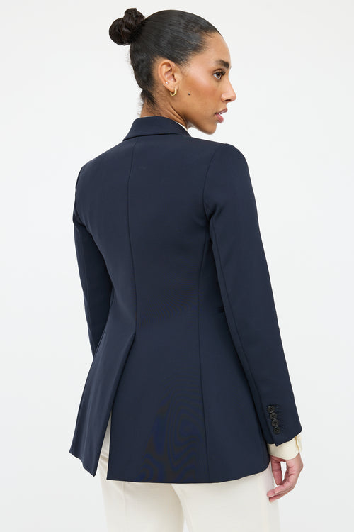 The Row Navy Single Button Blazer