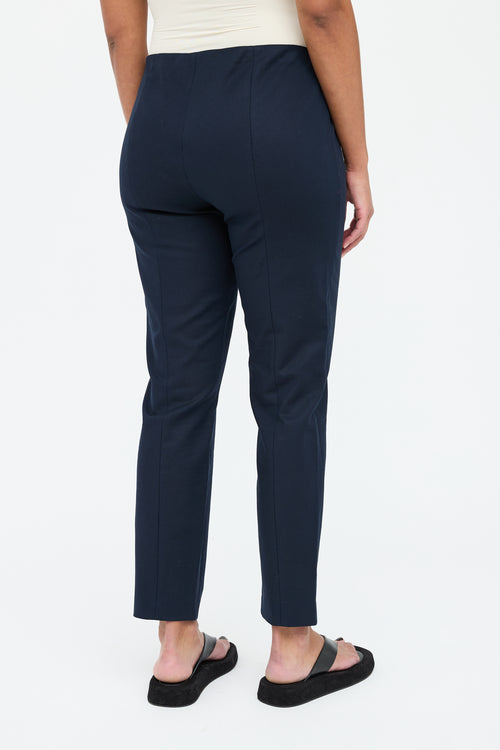 The Row Navy Centre Seam Slit Trouser