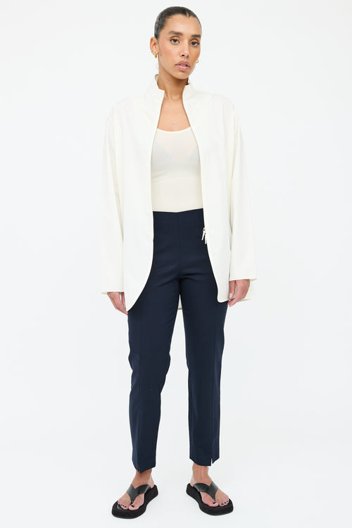 The Row Cream Shirt Jacket