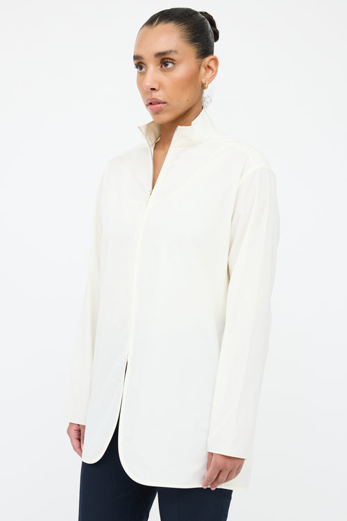 The Row Cream Shirt Jacket