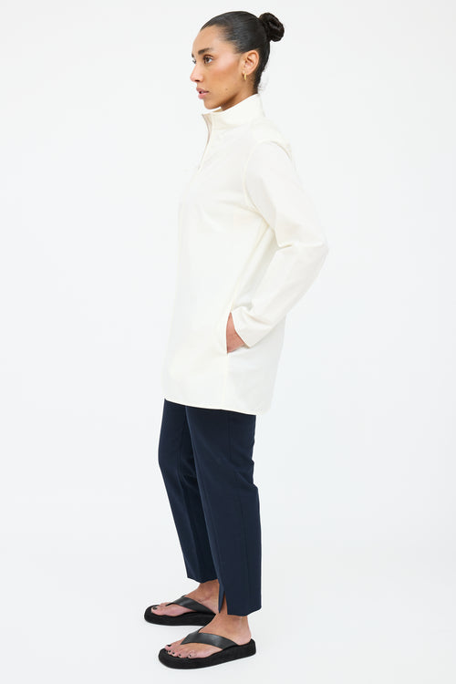 The Row Cream Shirt Jacket