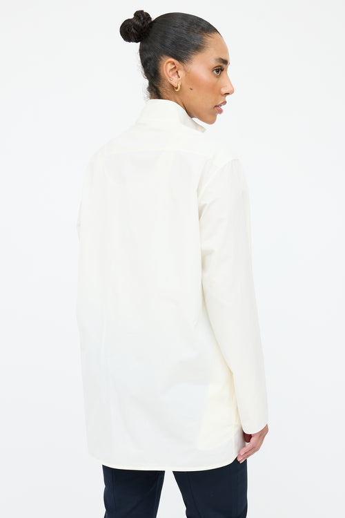 The Row Cream Shirt Jacket