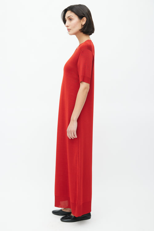 The Row Red Geno Knit Dress