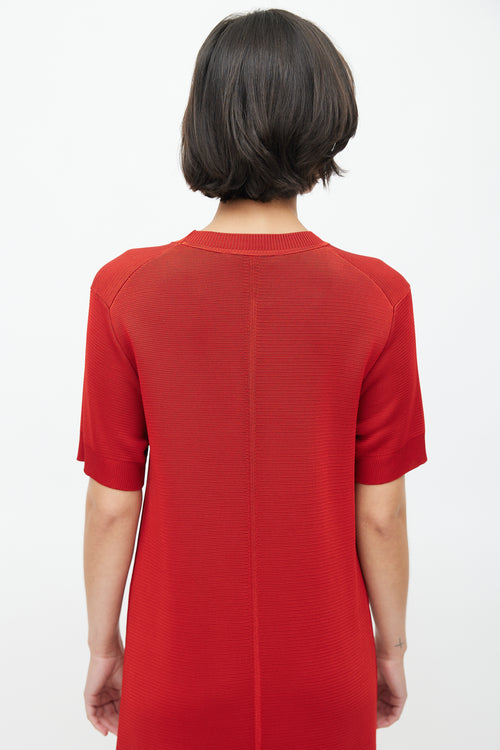 The Row Red Geno Knit Dress