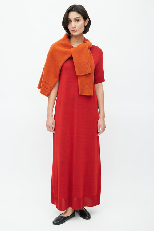 The Row Red Geno Knit Dress