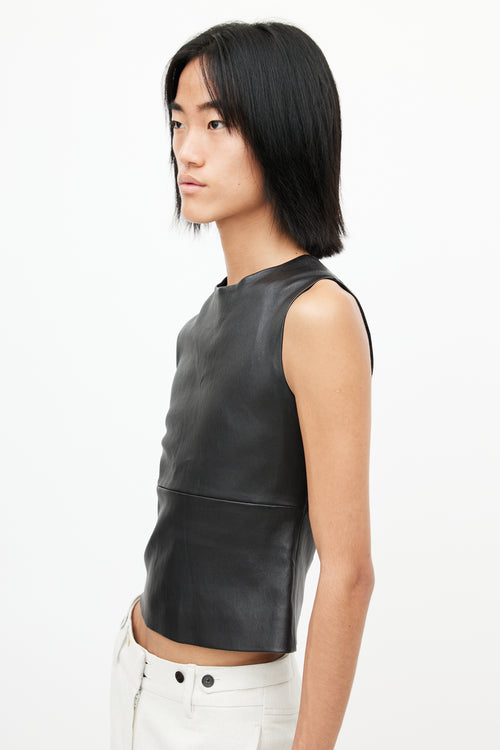 The Row Sleeveless Leather Top