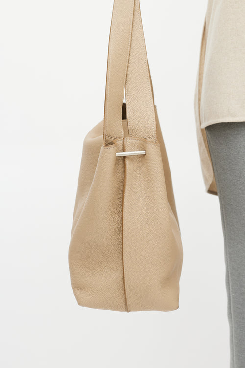 The Row Beige Duplex Leather Bag