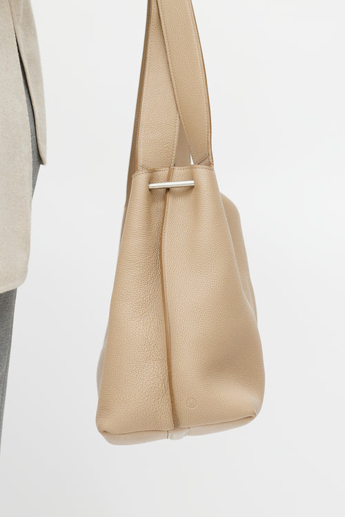 The Row Beige Duplex Leather Bag