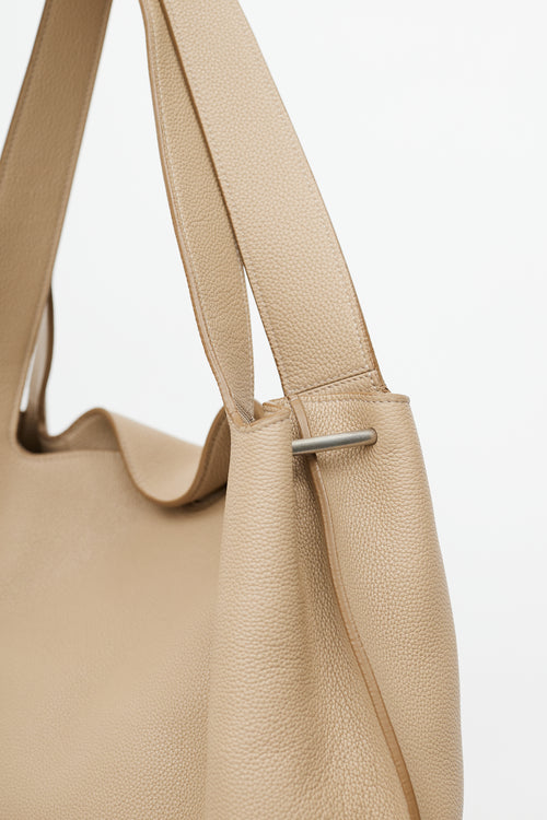 The Row Beige Duplex Leather Bag